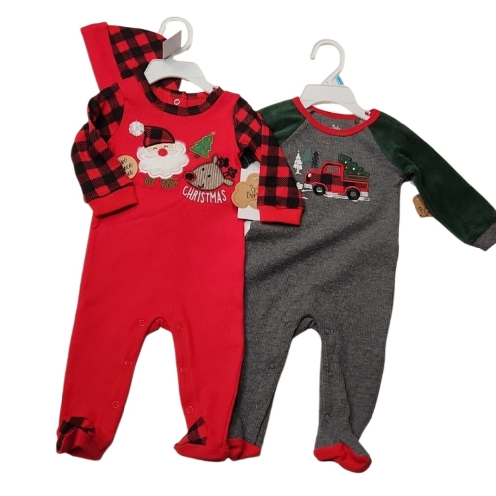 Baby Essentials Holiday Rompers (6M)